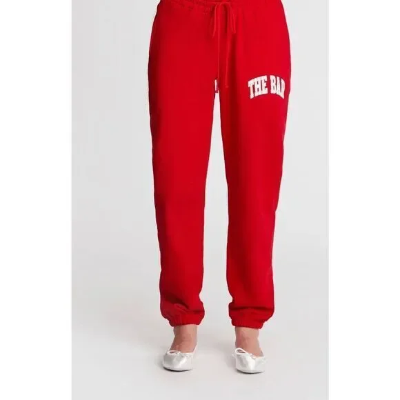 The Bar Varsity Ruby and White Sweatpants